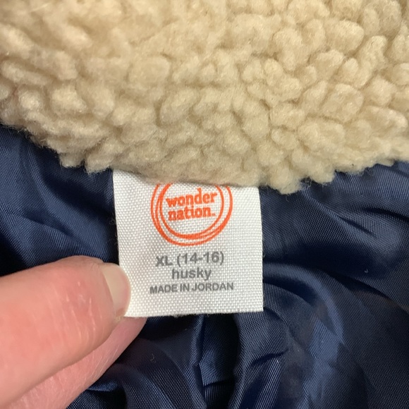 Kids XL 14-16 Husky Sherpa full zip jacket by Wonder Nation - Picture 2 of 6